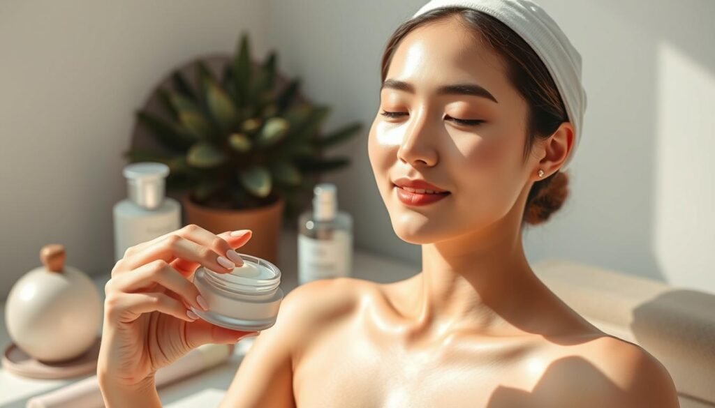 proteção solar e skincare coreano