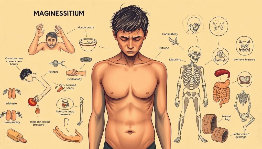 sintomas da deficiência de magnésio